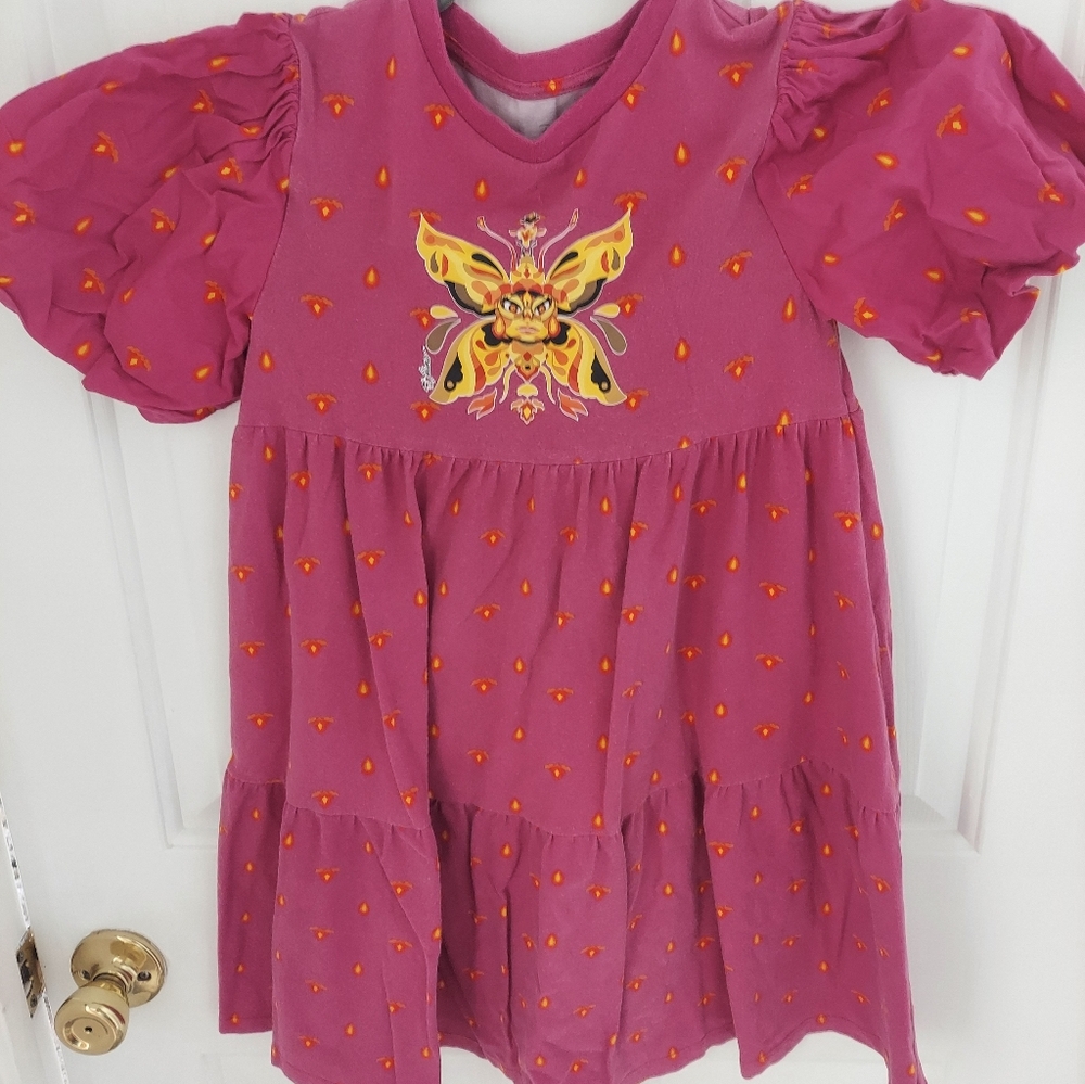 Pink Butterfly Kids Top